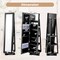 Costway 360degree Rotatable Jewelry Cabinet 2-in-1 Lockable Mirrored Organizer White/Black/Dark Brown/Gray/Blue/Pink/Purple/Dark Gray